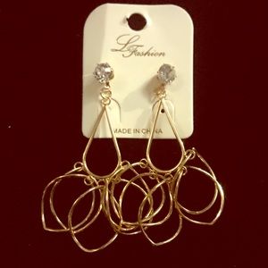 Gold dangle earrings